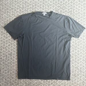 Men's Sunspel Classic Tshirt in Slate Blue, Size M